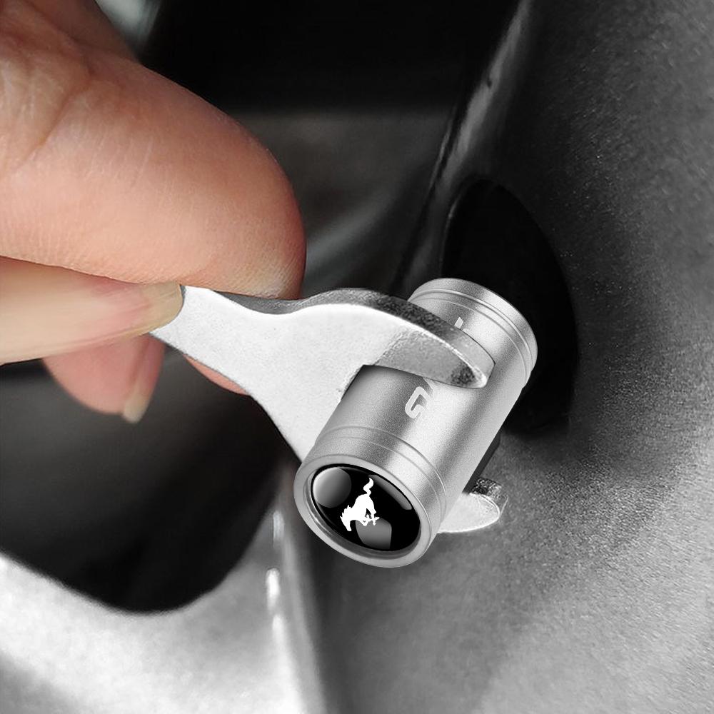 4pcs Metal Car Styling Wheel Tire Valve Air Stem Cap Covers For Ford Ranger Focus Kuga Mustang S-MAX Fusion Fiest Wheel Hubcap
