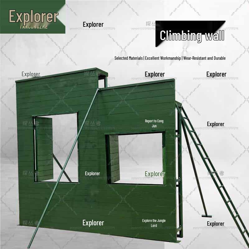 Outdoor Climbing Wall with Fitness Platform