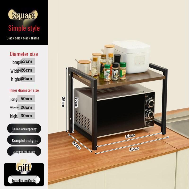 Multi-layer Kitchen Storage Rack for Microwave, Oven, and Rice Cooker