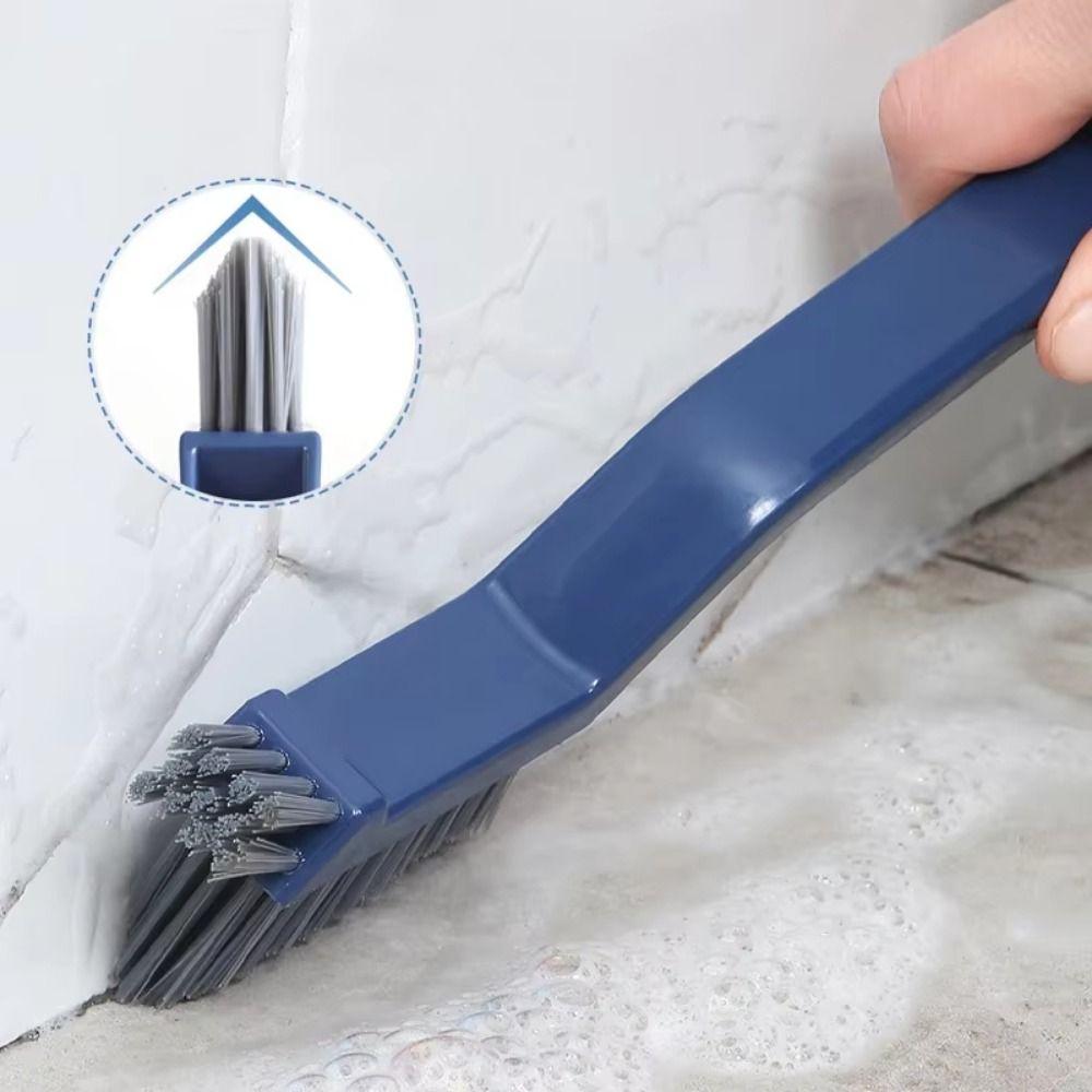 3 in1 Long Handled Gap Brush Hard Bristled Corner Brush Effective Crevice Brush  Bathroom Cleaning