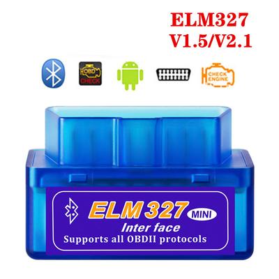 MINI ELM327 V1.5/V2.1 Scanner Adapter Automatic Diagnostic Tool  Bluetooth-Compatible OBD/OBDII Code Reader For Android Windows