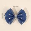 2 Stück Denim Schleifen Haarspangen Schick Elegant Vintage Perle Boho Haarnadel Für Mädchen Frauen Kinder y2k Tägliche Haaraccessoires Geschenk Ornament