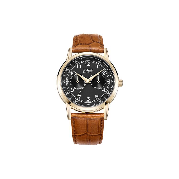 CITIZEN Ecology Drive Collection Ecology Drive Collection Light Powered Quartz Movement Cow Leather Strap AO9003-08E Brown