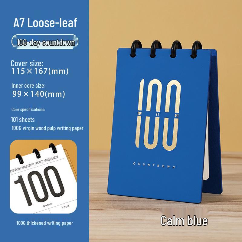 Kajie Gaokao 100-Day Countdown Calendar Book - Customizable, Detachable, & Writable for Students
