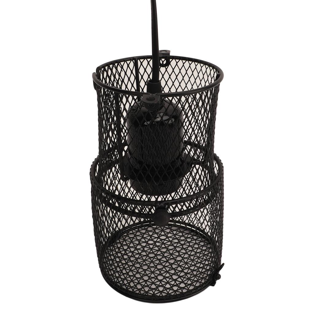 Reptile Heat Lamp Guard Avoid Scald Retractable Heating Lamp Mesh Cover Heat Protector with E27 Ceramic Lamp Holder