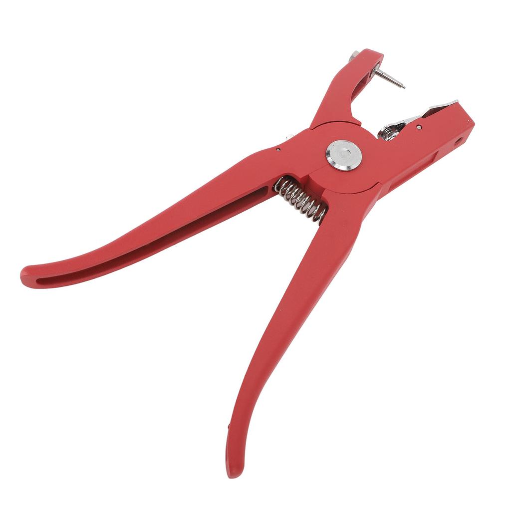 Livestock Ear Tag Pliers Red Ergonomic Anti Slip Handle Effort Saving Ear Tag Applicator for Pigs Goats Cattle Sheep
