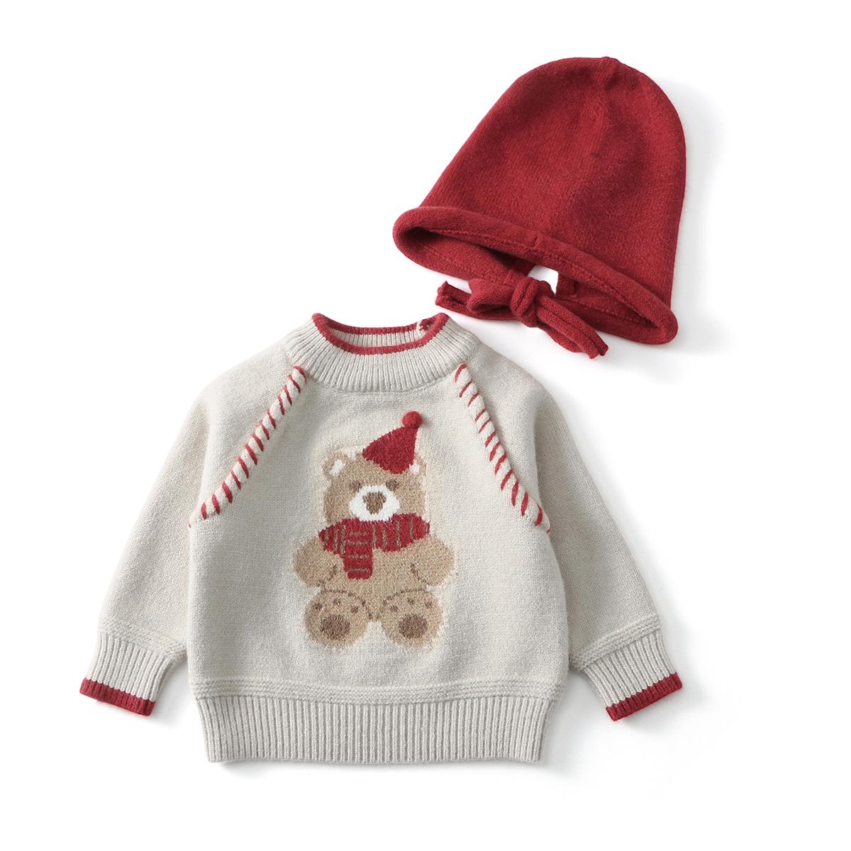 2025 Super Cute Girls  Autumn/Winter Thick Knit Sweater 3Y (100cm)