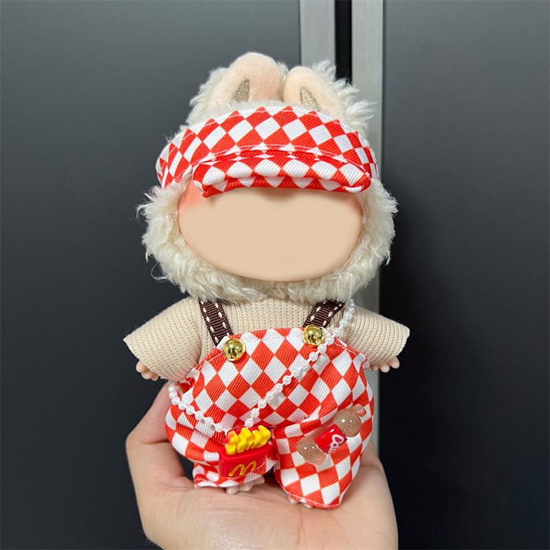 Doll Clothing Decoration Set For 17Cm Plush Vinyl Labubu Stylish Outfit Clothes Sports Leisure Suit Labubu Outfit Accessories