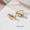 European and American Bestseller Two-tone Waterdrop Personalized Earrings with Fashionable Metal Patchwork Texture Earrings