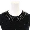 CHANEL Good condition, genuine Japanese product, P40686K02963, fake pearl & COCO button, flower motif, cashmere, sleeveless knit dress 38 blackUsed