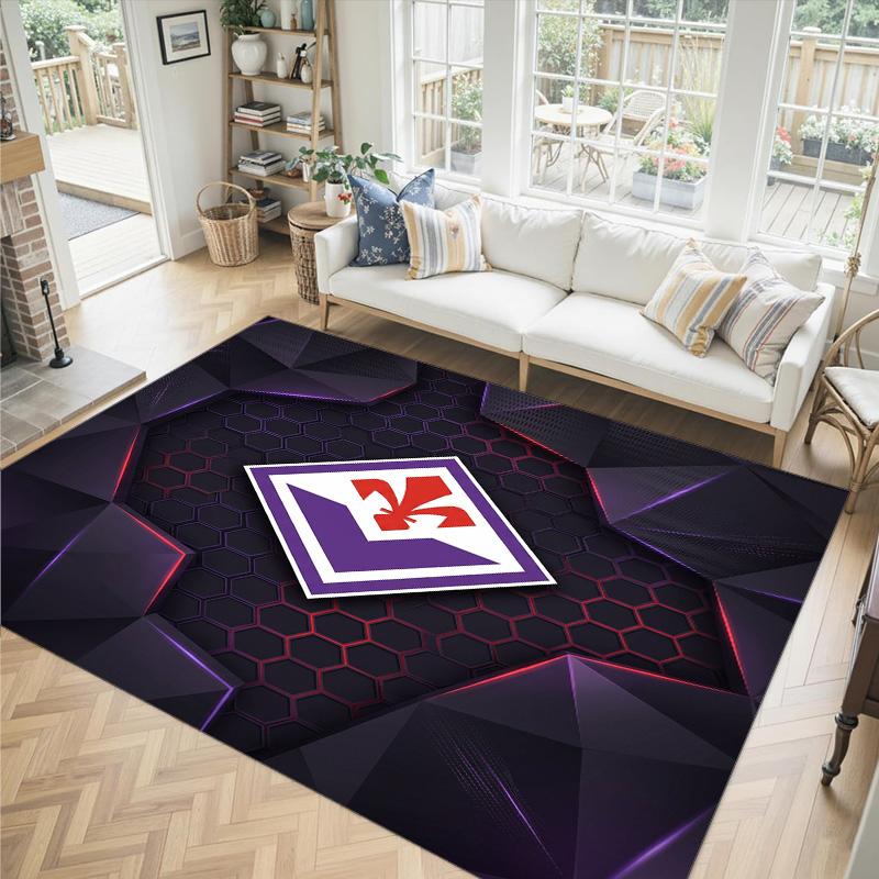 Fiorentina FC Design Crystal Velvet Carpet Cozy Non?Slip Printed Rug For Bedroom Living Room Entrance