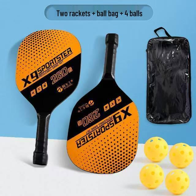 Σετ Ρακέτας Πίκλμπολ: 2 Ξύλινες Ρακέτες, 4 Μπάλες, 1 Τσάντα - Πλήρες Κιτ Πίκλμπολ