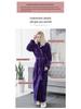 Unisex Thickened Flannel Bathrobe – Autumn/Winter Coral Fleece Pajamas, Plus Size