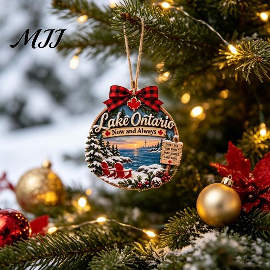 Acrylic Decor Pendant Lake Ontario Forever Christmas Ornament, Now And Always Decoration Hanging Decoration, for House Home