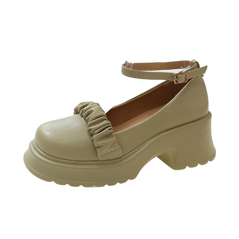 Nowe Letnie Damskie Buty Marie Jane Lolita Wysokie Obcasy Sandały Moda Impreza Pompy Buty Skóra Sztuczna Oxford Chunky Zapatillas