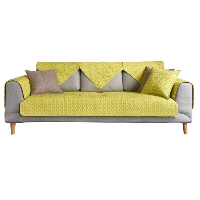 Poduszka na sofę z czystej bawełny, Prosta i nowoczesna, Tkanina w 100% bawełniana, Uniwersalna na każdą porę roku, Antypoślizgowa, Kompleksowa poduszka na siedzisko, Pokrowiec na skórzaną sofę