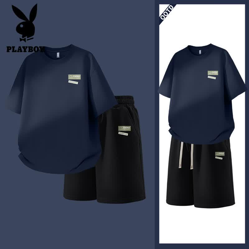 PLAYBOY Men s 2026 Summer Casual Two-Piece Sport Set M