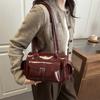 New PU Shoulder Bag Large Capacity Retro Style Women Bag Portable Underarm Bag Women Fashion