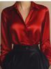 Elegantes Herbst-Langarm-Button-Up-Damenhemd