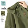 JEANSWEST LIFE Unisex Waffle-Knit Cartoon Print Polo Shirt