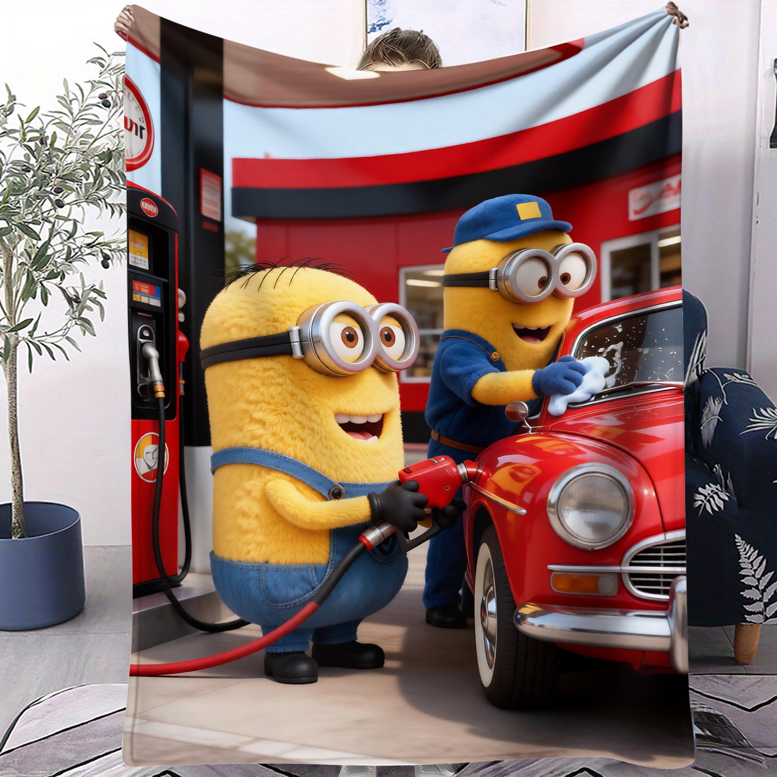 

Hot Sale Despicable Me Minions Printed Blanket All Season Soft Comfortable Bed Bedroom Dorm Sofa Lunch Camping Dorm Room Decor 70x100cm