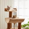 Large Wooden Cat Tree with Bed and Scratcher - Pet Supplies Cat Climbing Frame