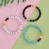 Fashion Europe and America 8mm Obsidian Yellow Crystal Cross Bracelet Fashion Natural Stone Bead Bracelet  Wholesale