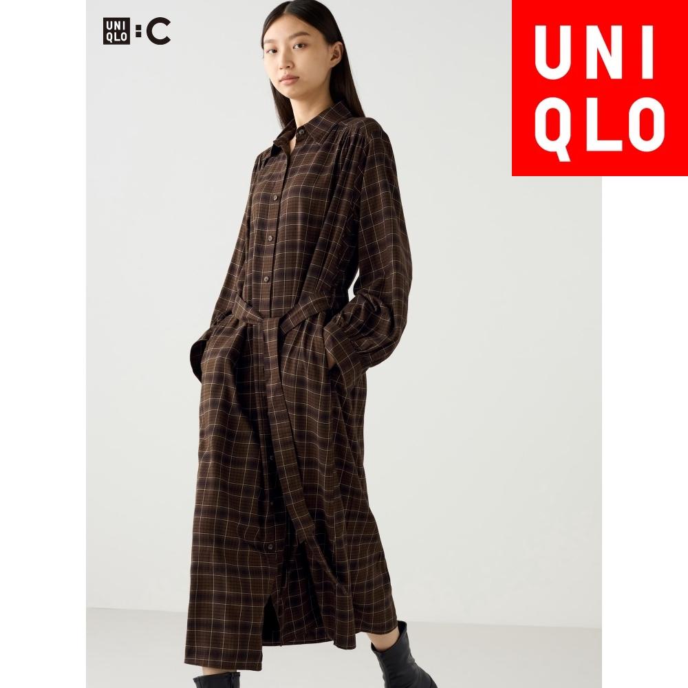 

Uniqlo Платье-рубашка с поясом в японском стиле