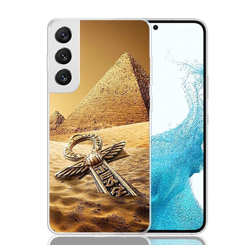 Egypt Nefertiti Anubis Ankh Pharaoh Phone Case For Samsung Galaxy S26 S25 Edge S24 S23 FE S22 Ultra S21 Plus S20 + Fundas Cover