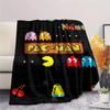 1PC Custom Name Pac-Man Patterned Flannel Blanket Suitable For All Seasons for Home Decor Warmth and Comfort Gifts Holiday Present -HE164