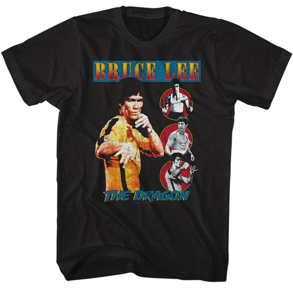 Bruce Lee Comic Cover Style Black Icon Shirt XXL