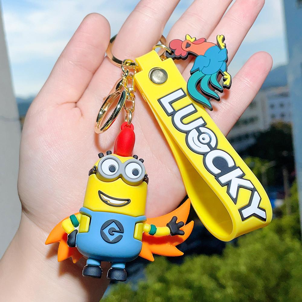 

Adorable Cartoon Zodiac Silicone Keychain Cute Animal Car Hanging Charm Chicken
