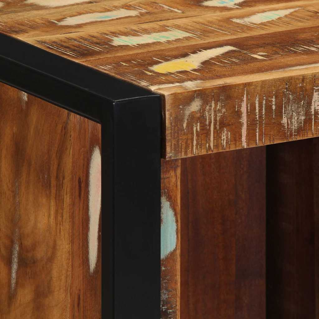 Nightstand Multicolor 40x35x40 Cm Reclaimed Solid Wood