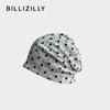 Summer thin stacking hat women's new bag head hat breathable plaid fashion foreign style confinement hat four seasons