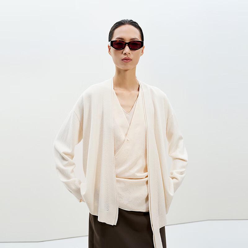 

LESS 2025 Spring Mid-Length Cashmere Cardigan L