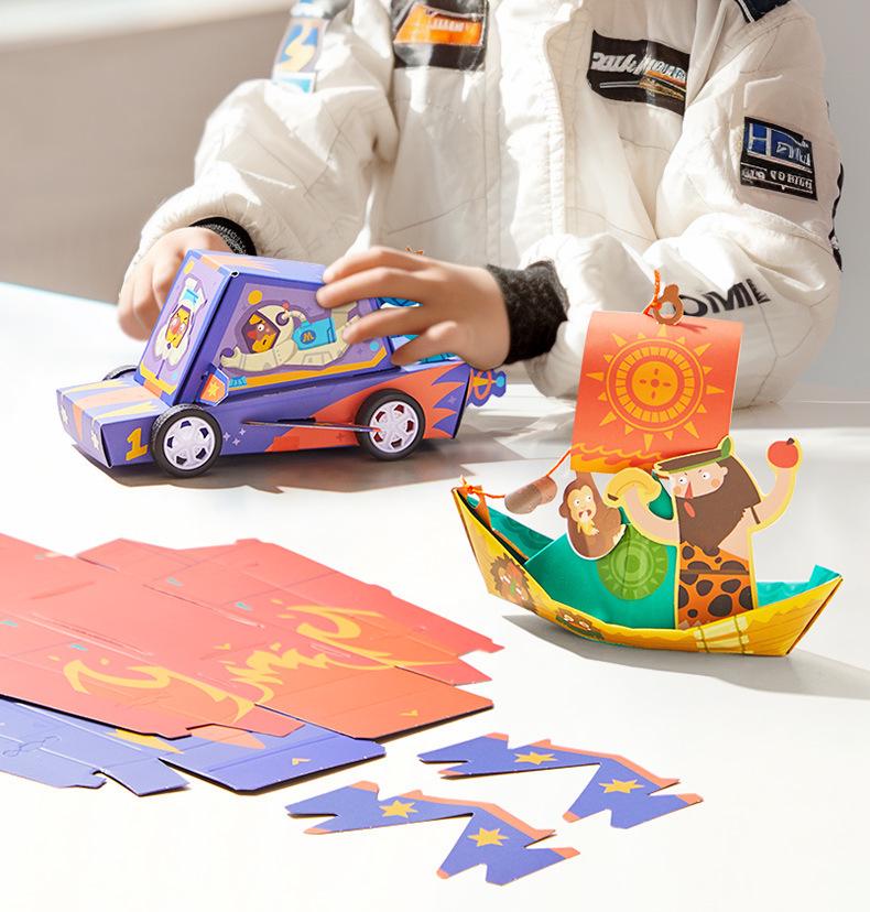 Mideer My Little Origami Airplane: 3D Educational Toy for Kids, Ages 2+, Includes Paper Cutting Book for Crafting