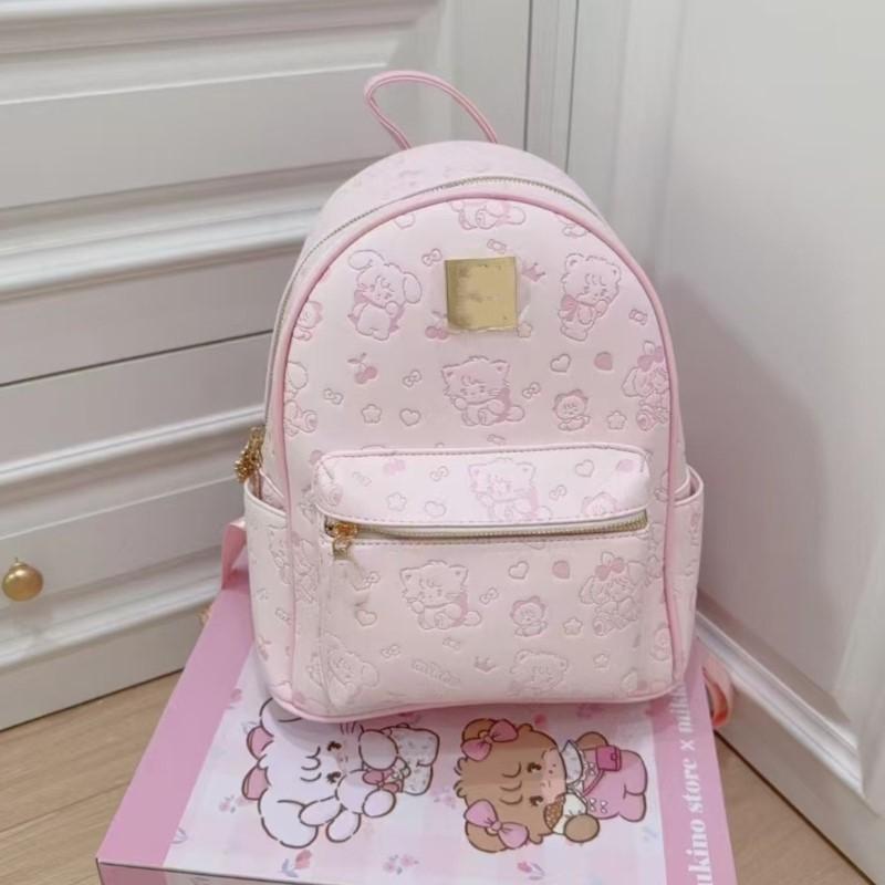 JIAERDI Harajuku Aesthetic Pink Backpack Women Sweet Cute Cartoon Y2k Backpacks Ladies 2025 New Style Trendy Kawaii Mochila