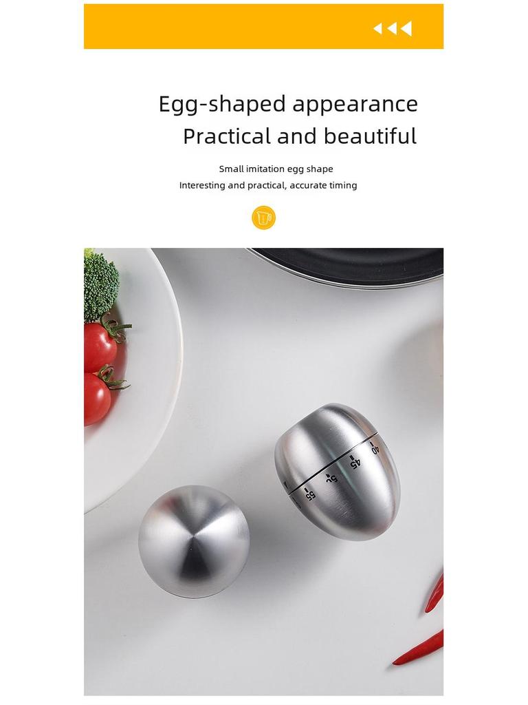 Mezinárodní Nerezový Jablečný Minutovník - Mechanický Kuchyňský Odpočítávací Připomínací Gadget