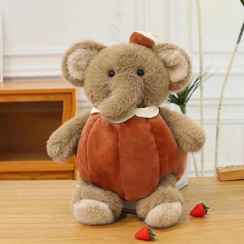 New Cute Coconut Baby Elephant Fruit Transformed Into Doll Plush Baby Bear Comforting Toy Sitting Doll