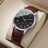 Montres Homme Mode Affaires Montre à Quartz Décontractée à Bracelet en Cuir pour Homme Montre Cadeau Reloj Hombre