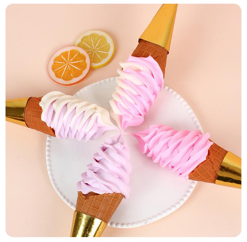 Simulation Torch Ice Cream Cone Model - Fake Dessert Display Prop for Ice Cream Shops