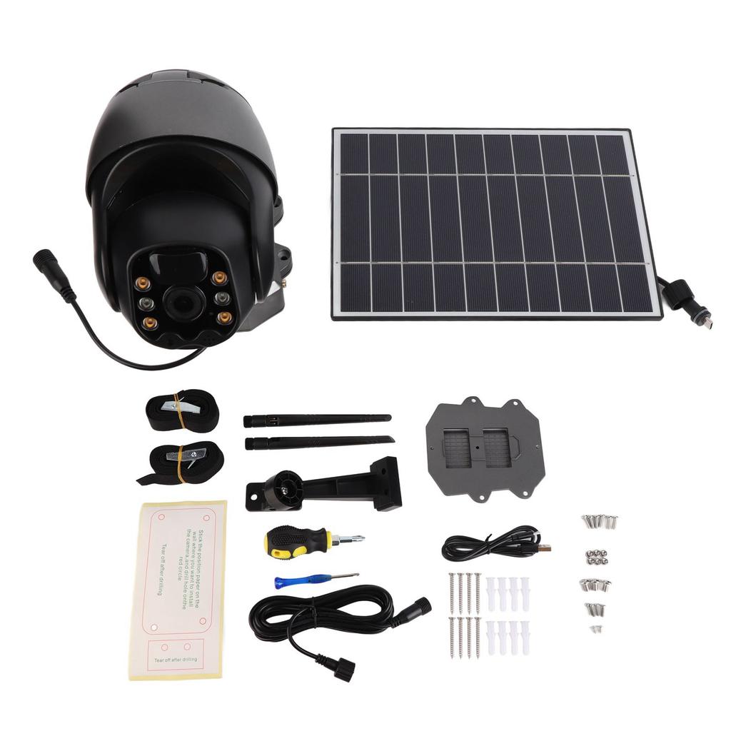 4G Solar Security Cameras Bidirectional Voice Intercom with Solar Panel PIR Motion Detection 1080P