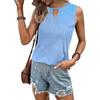 Women's Keyhole Neck Sleeveless Tank Top, Summer Business Casual Basic Tops for Women, Crossborder Basic Vest