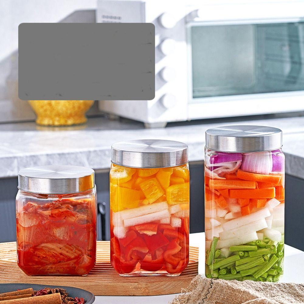 Large Capacity Sealed Glass Jar with Lid Kimchi Jar Miscellaneous Organizer Storage Can  Household