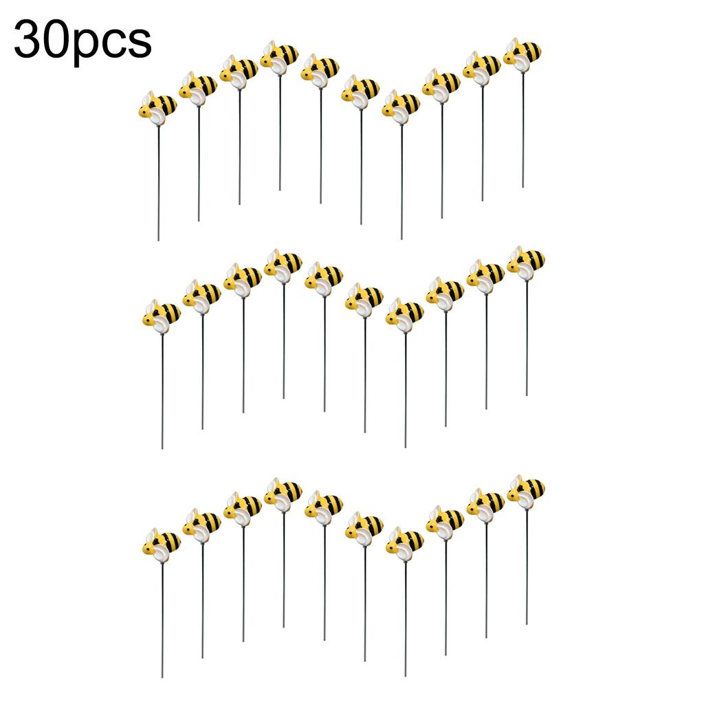 10/20/30pcs Garden Stakes Decoration Bee Yard Pot Pile Lawn Pathway Ornament Flower Pot Indoor Outdoor Landscape Decor