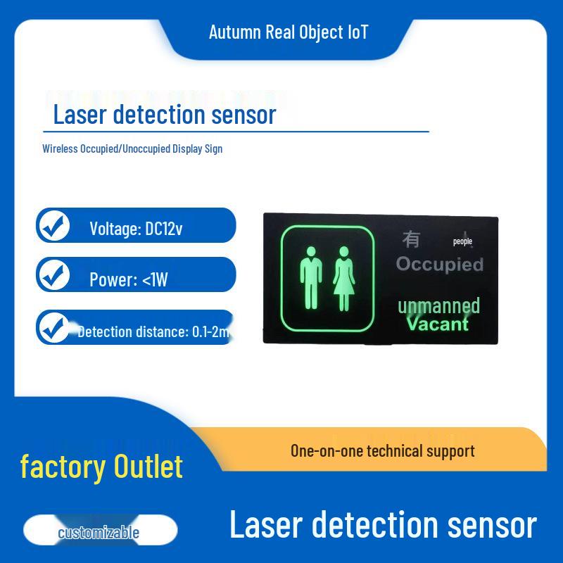 LED Luminous Smart Toilet Restroom Sensor Sign Without Display Display Screen Only