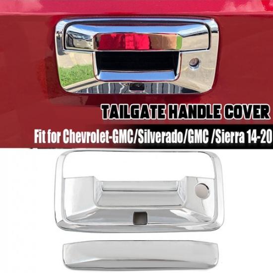 Rear Tailgate Door Handle Cover Trim For 2014-20 Chevrolet Silverado GMC Sierra