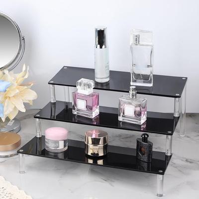 1-3 Tiers Acrylic Perfume Organizer Shelf Ins Cosmetic Makeup Display Stand Cupcake Doll Desktop Shelves Storage Holder