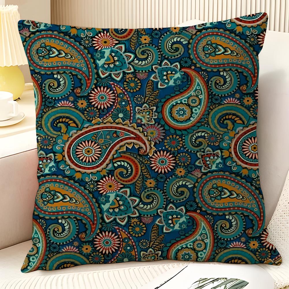 Boho Style Pillow Case Natural Linen Organic Fabric DoubleSided Printing Sofa Home Decor Gift Pillow Case