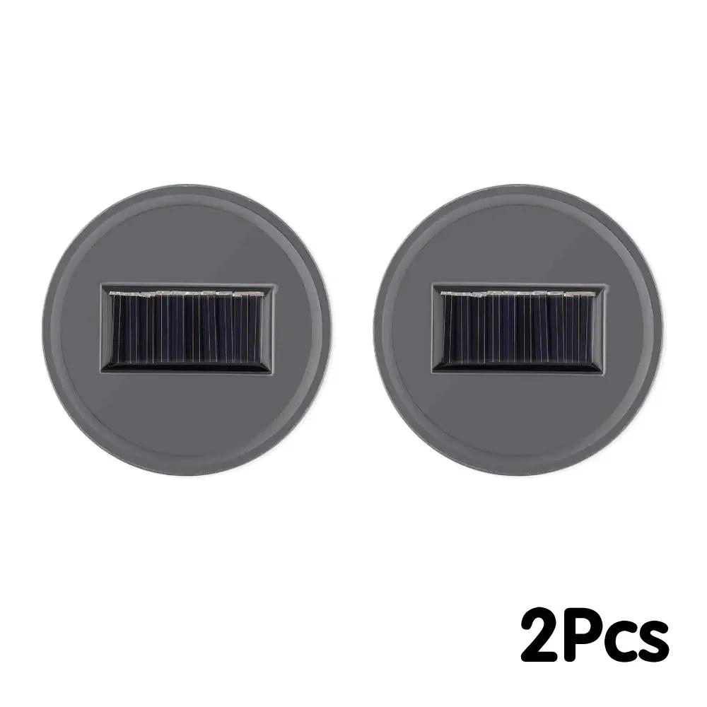 2pcs Universal Car Interior Decoration Cup Pad Auto Anti Slip ert Cup Pads Car Solar Charging LED Cup Holder Car Accessories